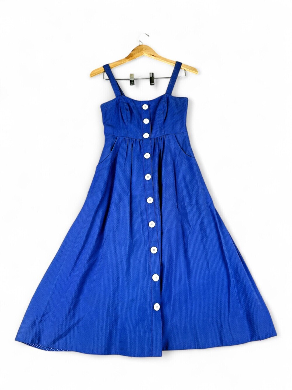 Maeve Blue Button-Front Maxi Sundress Size 0